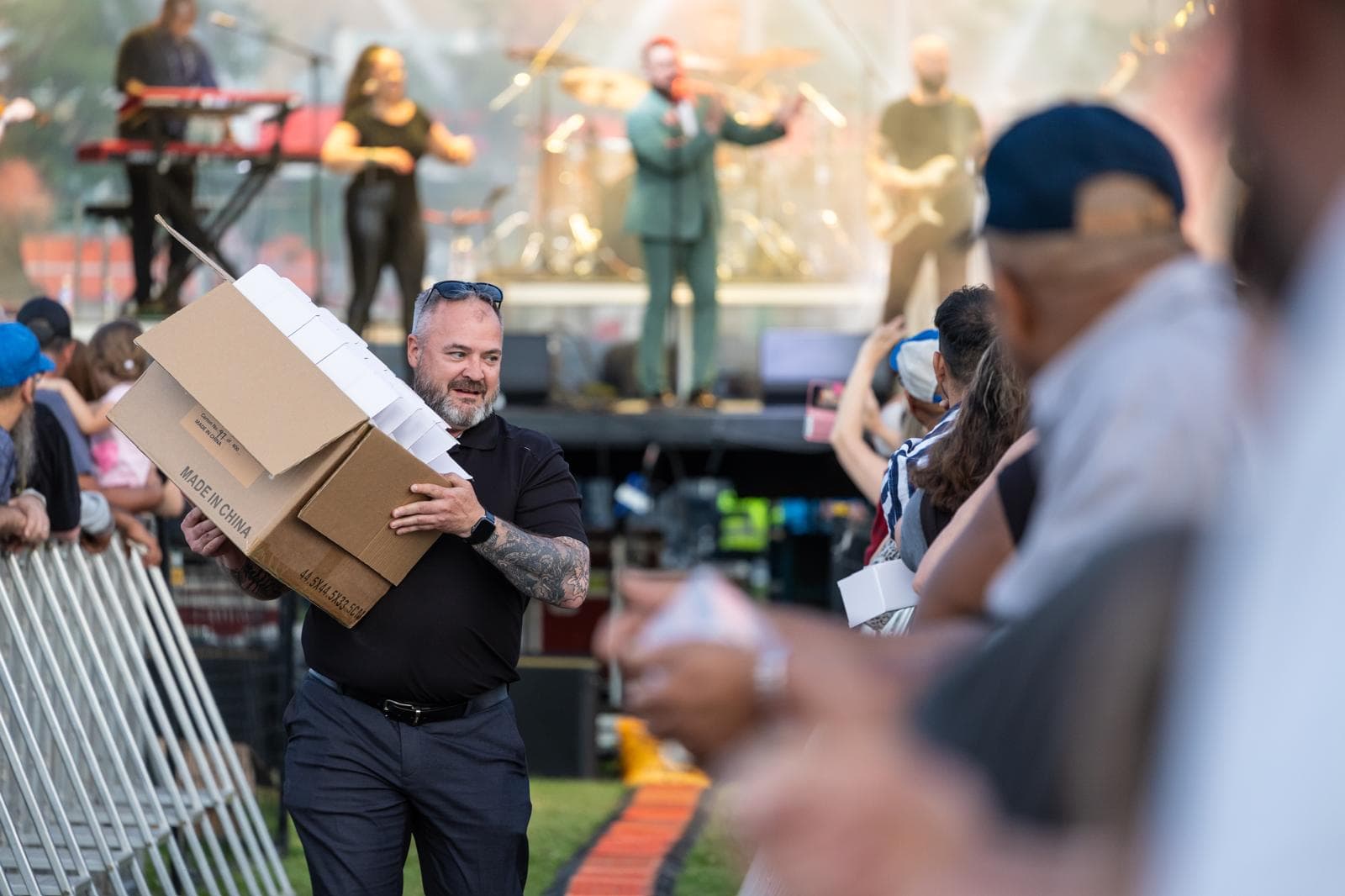 Rod Power at a community food bank event in Brampton